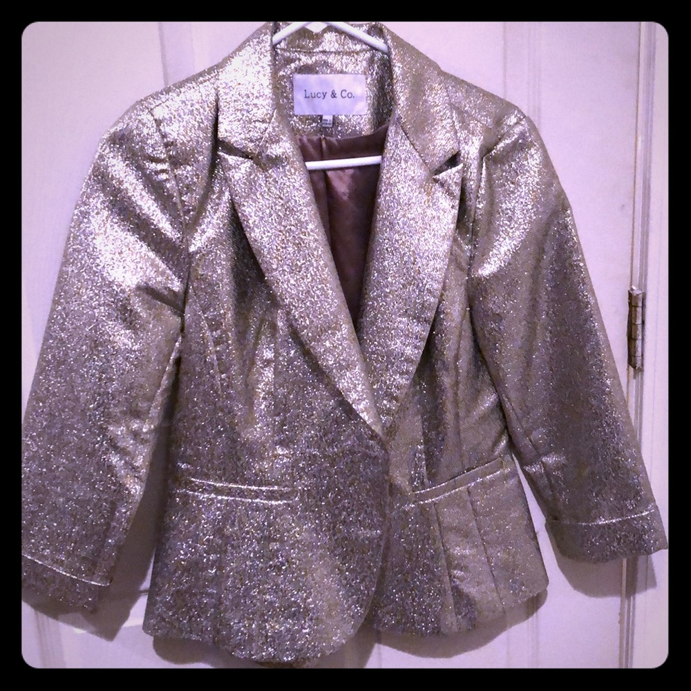 Jazzy Gold Blazer Size L!! ✨👠💛